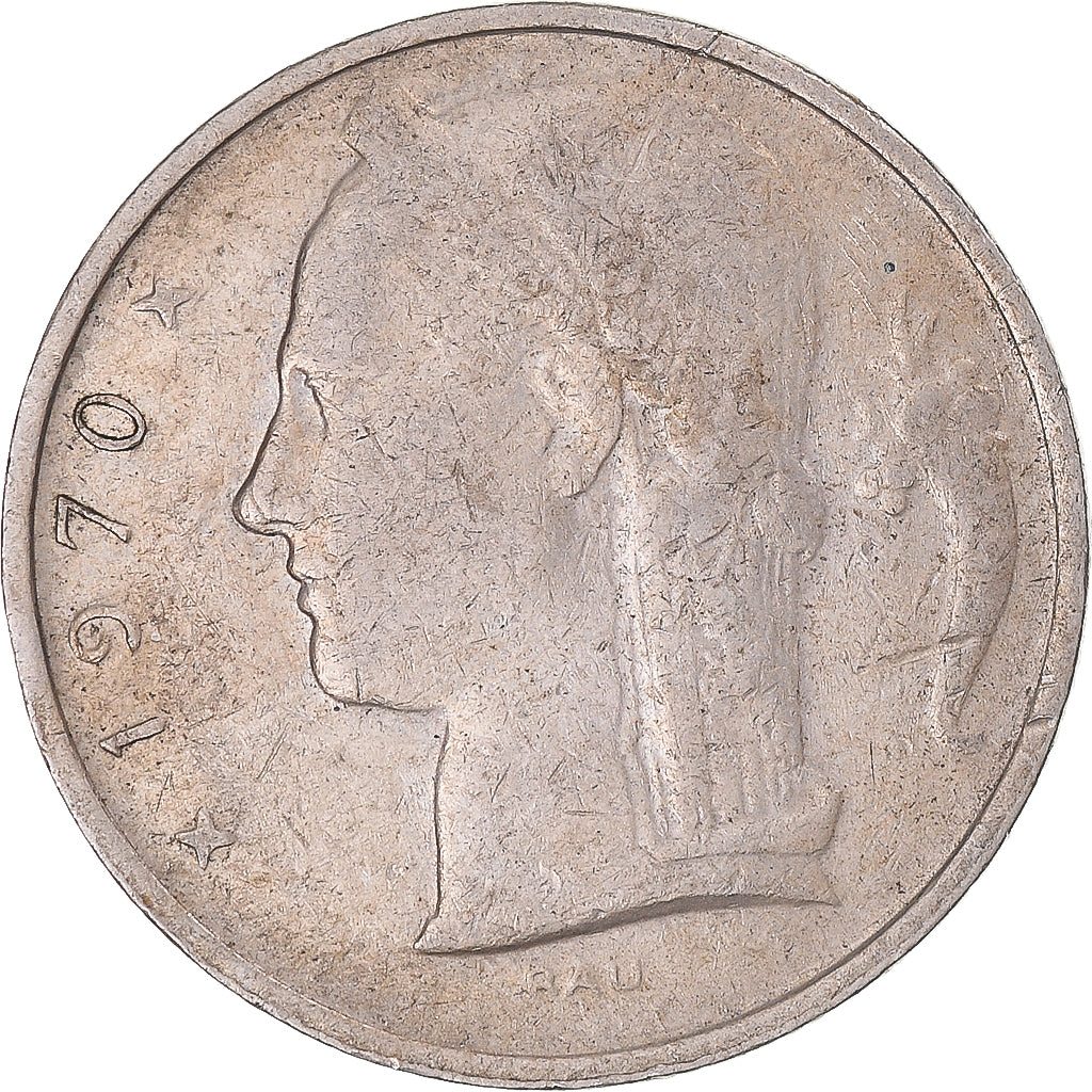 Moneda, Bélgica, 5 Francs, 5 Frank, 1970
