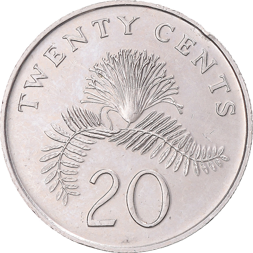 Monnaie, Singapour, 20 Cents, 2007