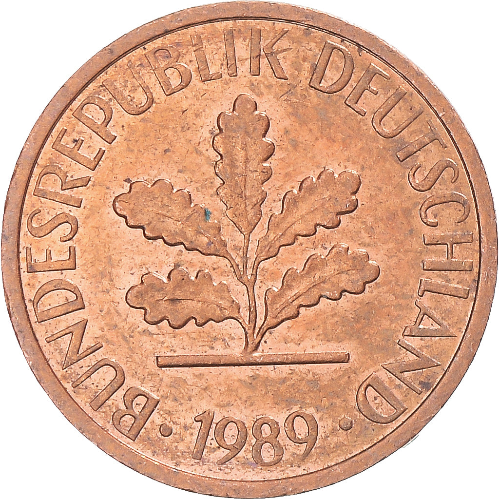 Coin, Germany, Pfennig, 1989
