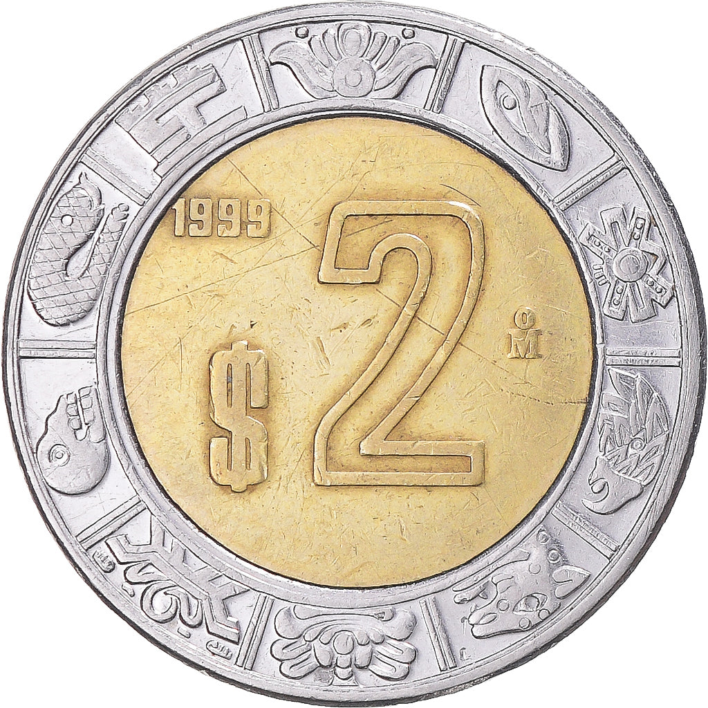 Münze, Mexiko, 2 Pesos, 1999
