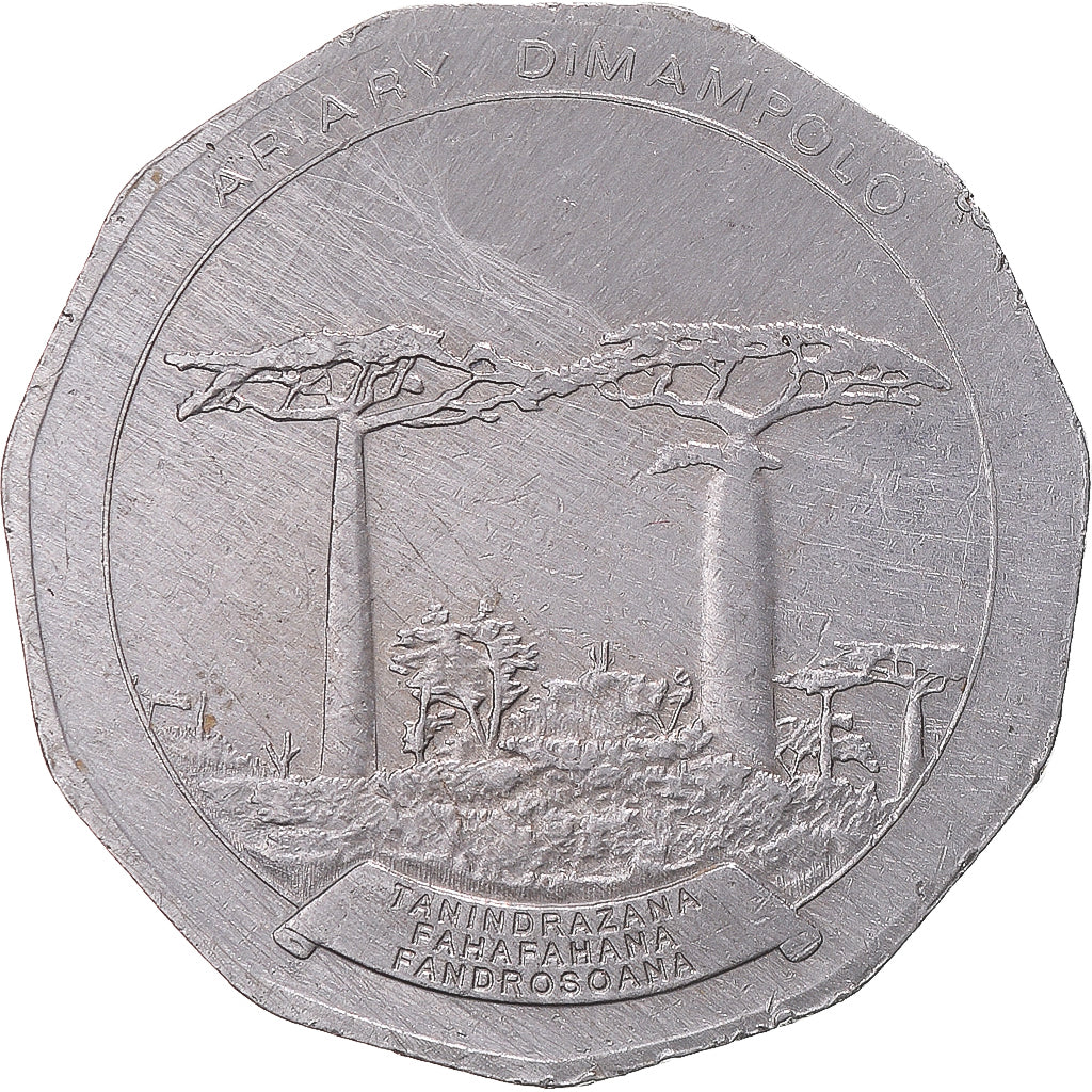 Moneda, Madagascar, 50 Ariary, 2005