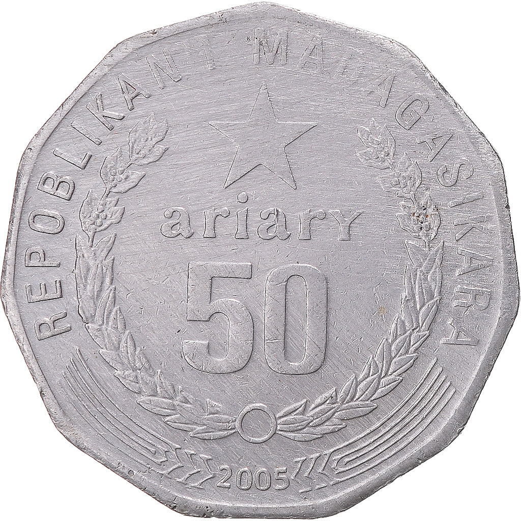Moneda, Madagascar, 50 Ariary, 2005
