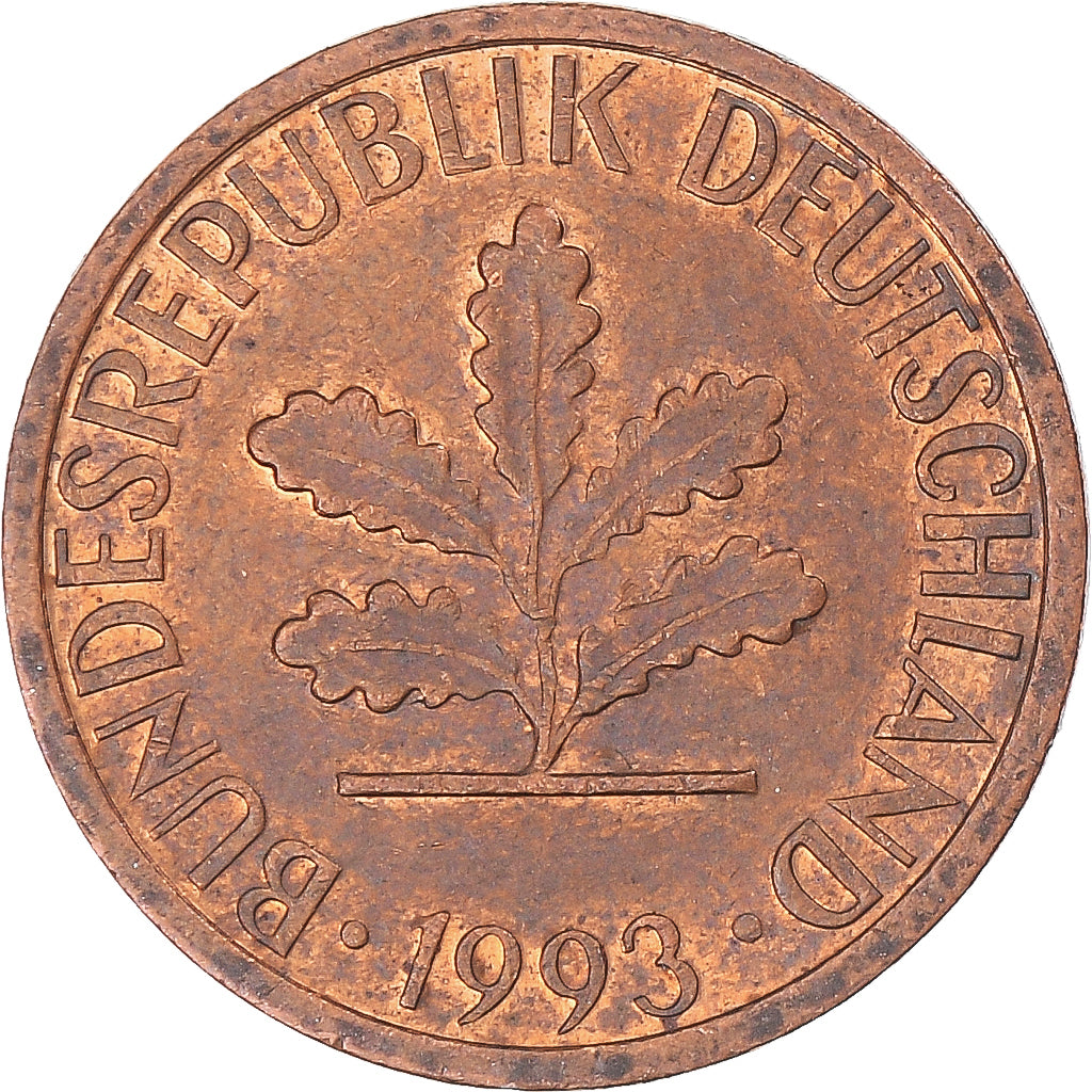 Münze, Deutschland, Pfennig, 1993