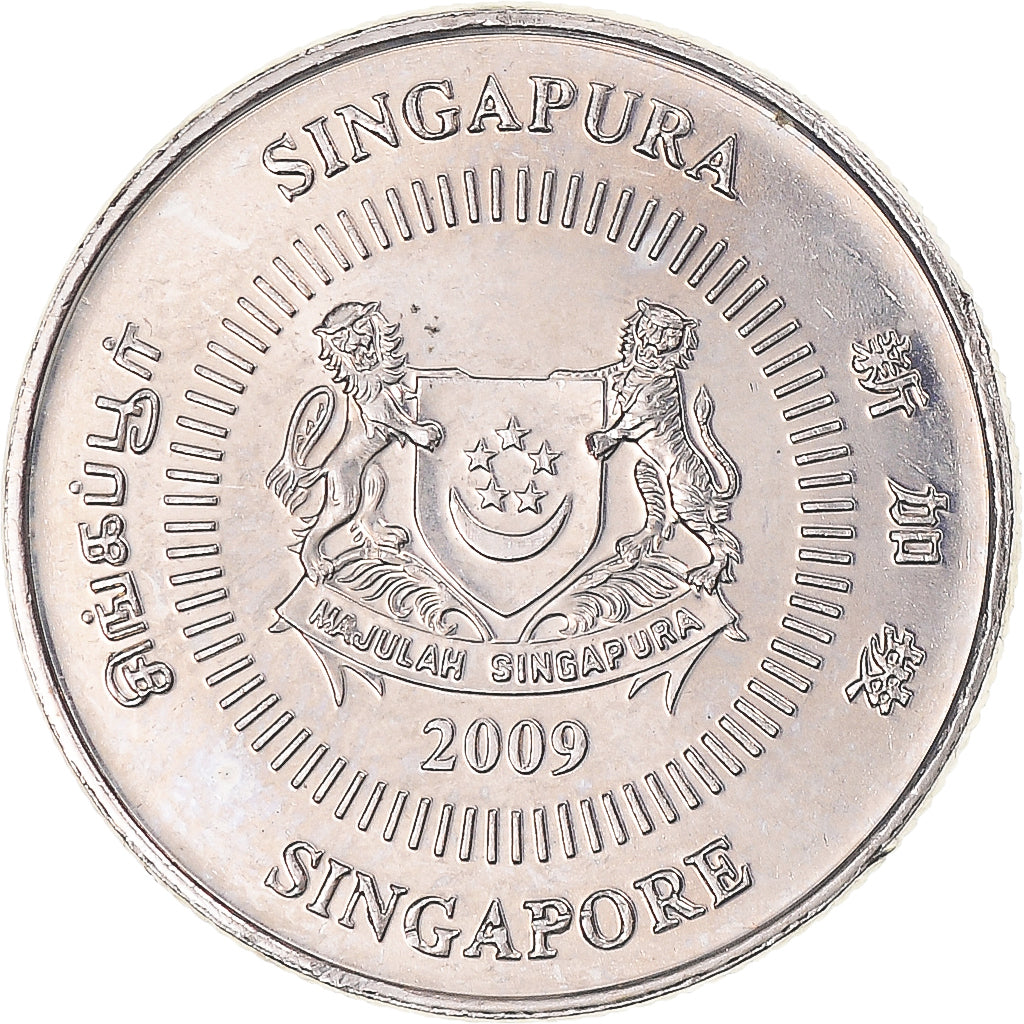 Monnaie, Singapour, 10 Cents, 2009