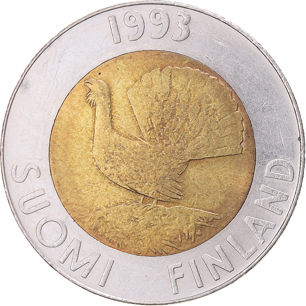 Coin, Finland, 10 Markkaa, 1993