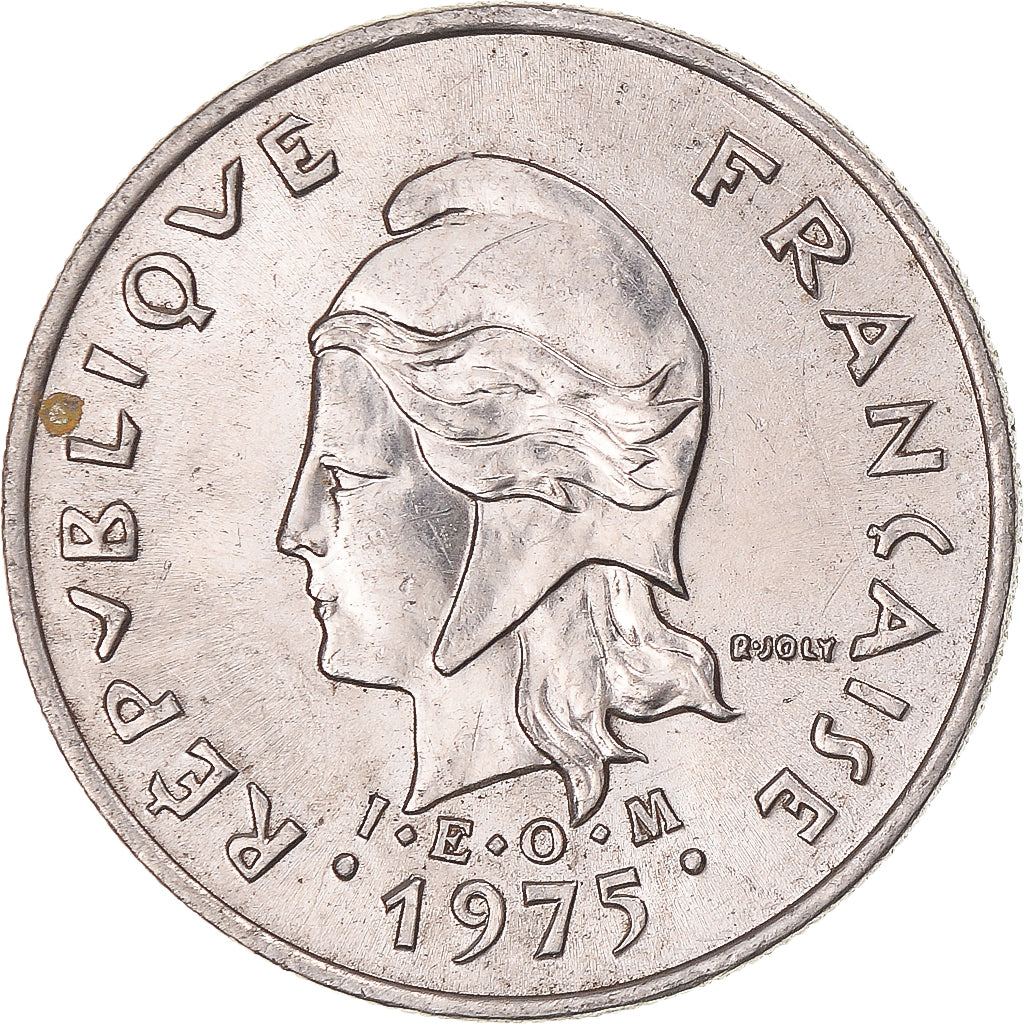 Moeda, Novas Hébridas, 10 Francs, 1975