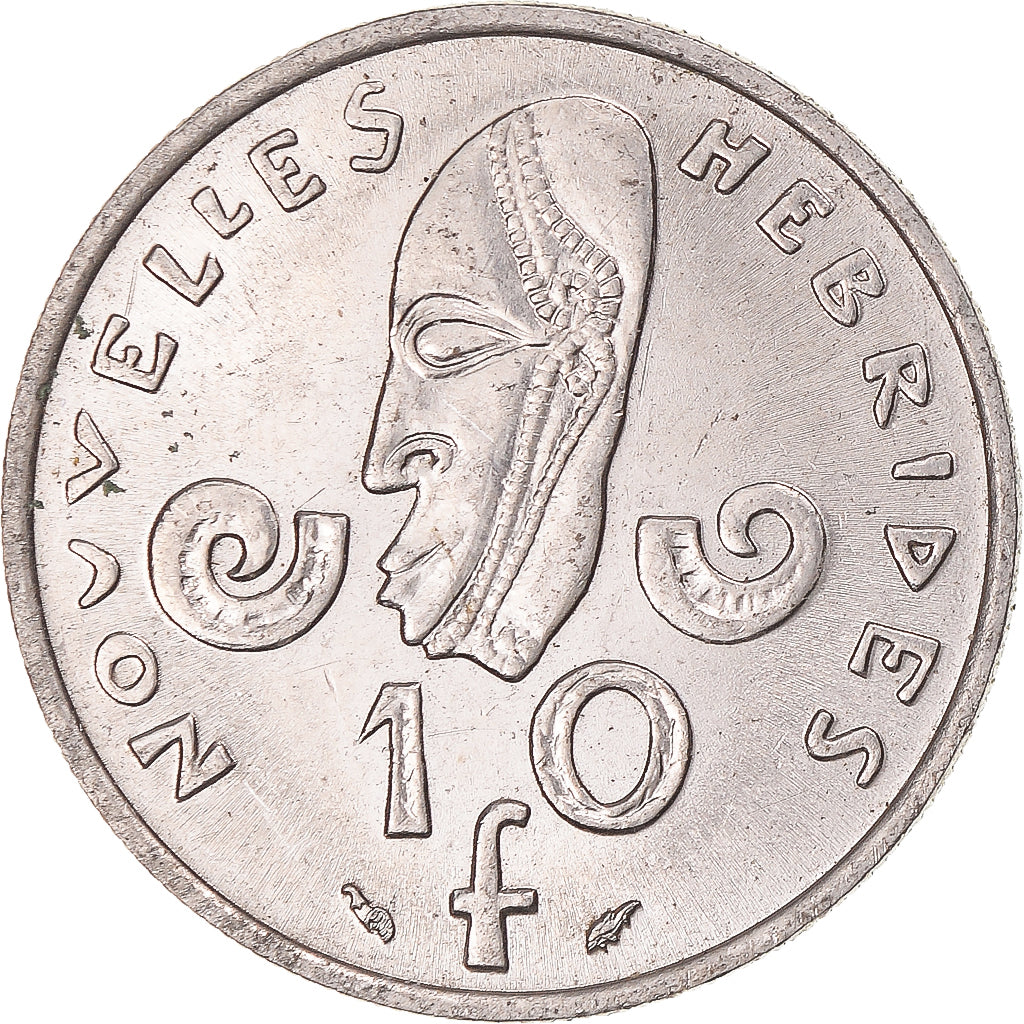 Moeda, Novas Hébridas, 10 Francs, 1975