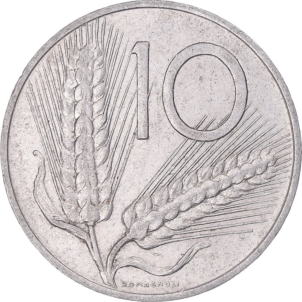 Moneda, Italia, 10 Lire, 1973