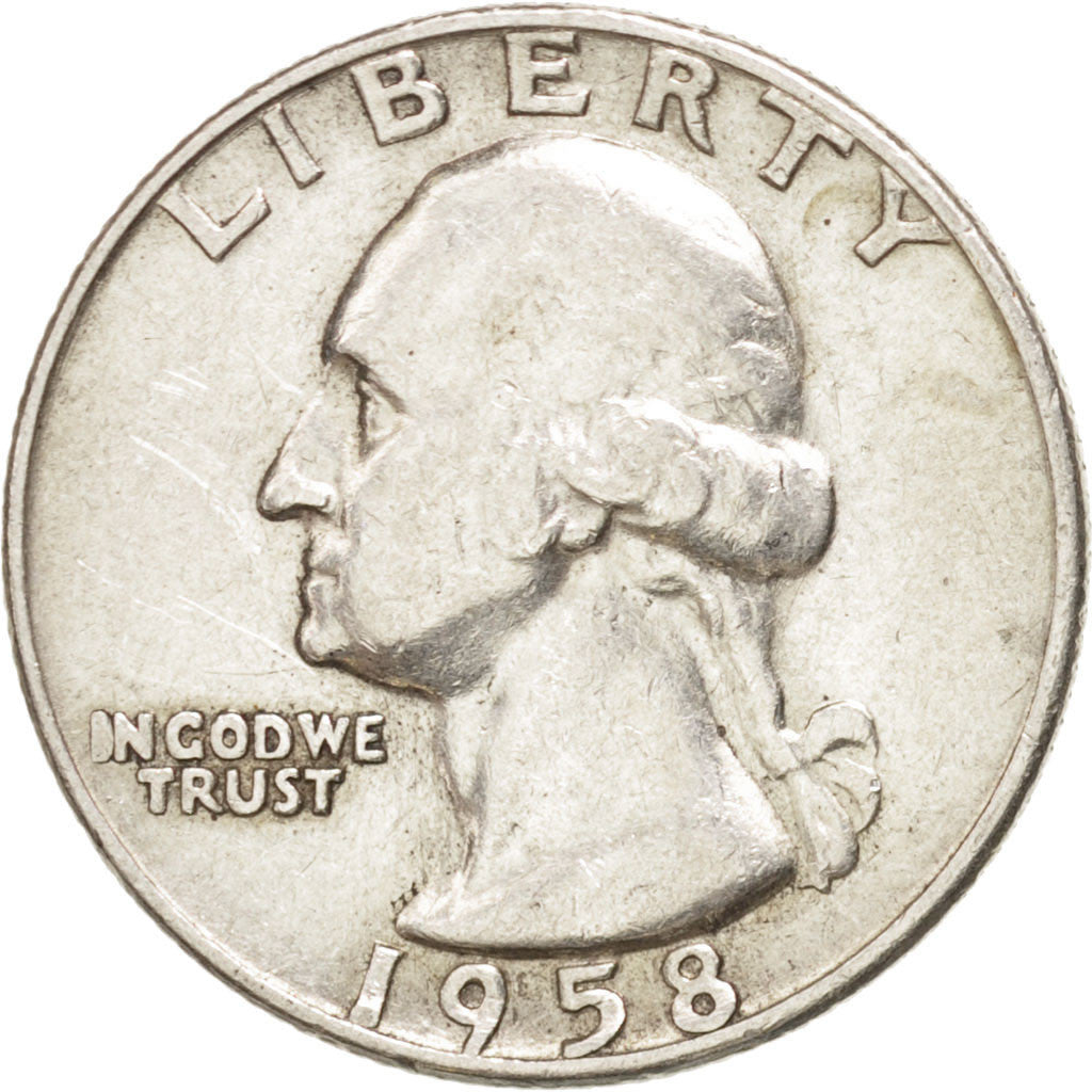 UNITED STATES, Washington Quarter, Quarter, 1958, U.S. Mint, KM #164,...