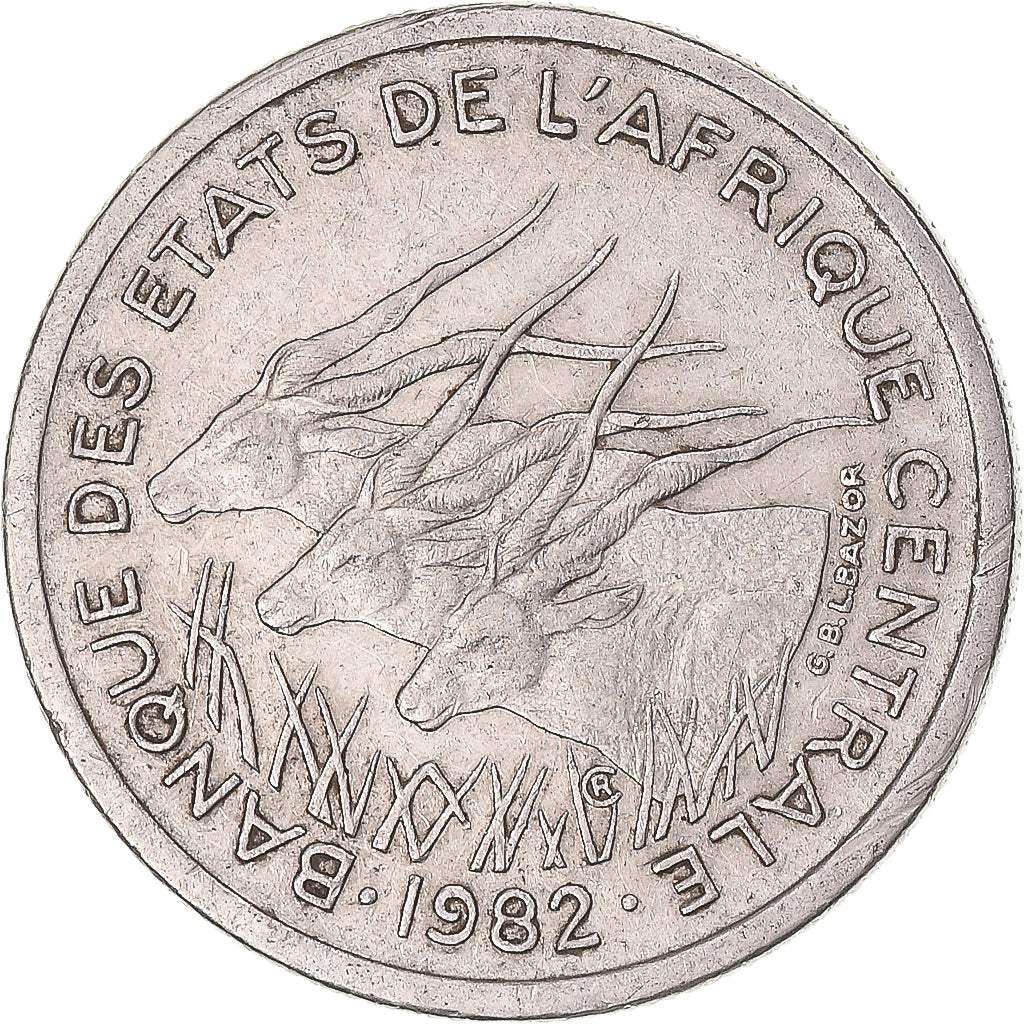 Coin, Central African States, 50 Francs, 1982
