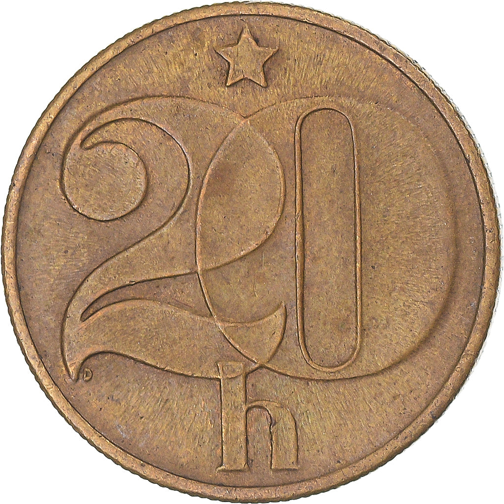 Monnaie, Tchécoslovaquie, 20 Haleru, 1989