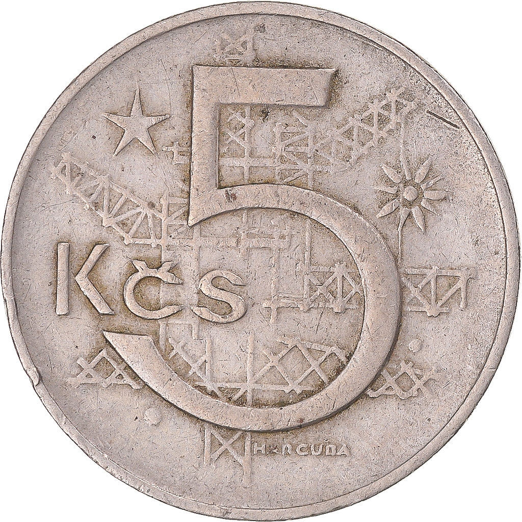 Moneta, Czechosłowacja, 5 Korun, 1973