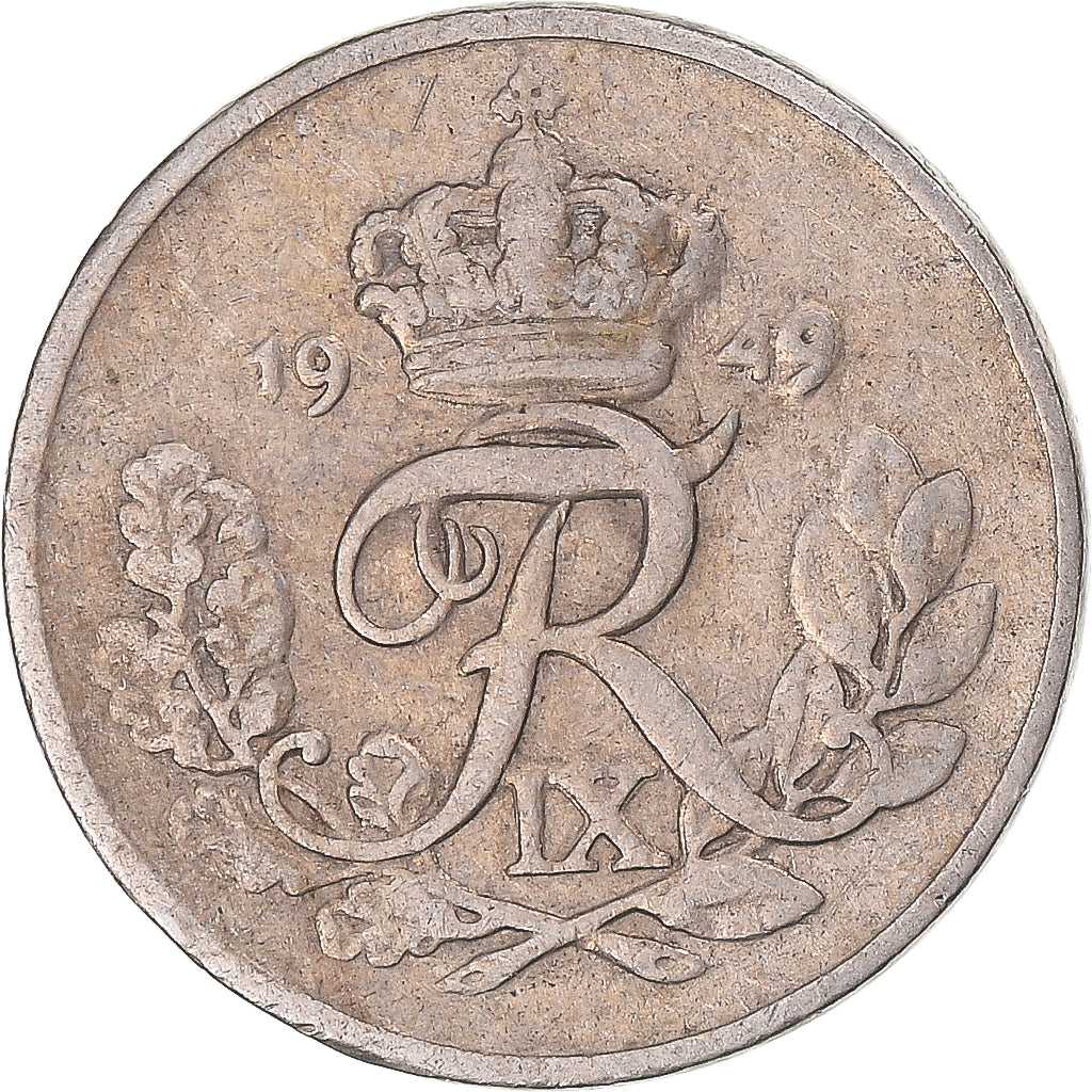 Moneda, Dinamarca, 10 Öre, 1949