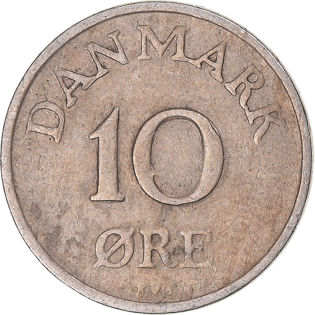 Moneda, Dinamarca, 10 Öre, 1949