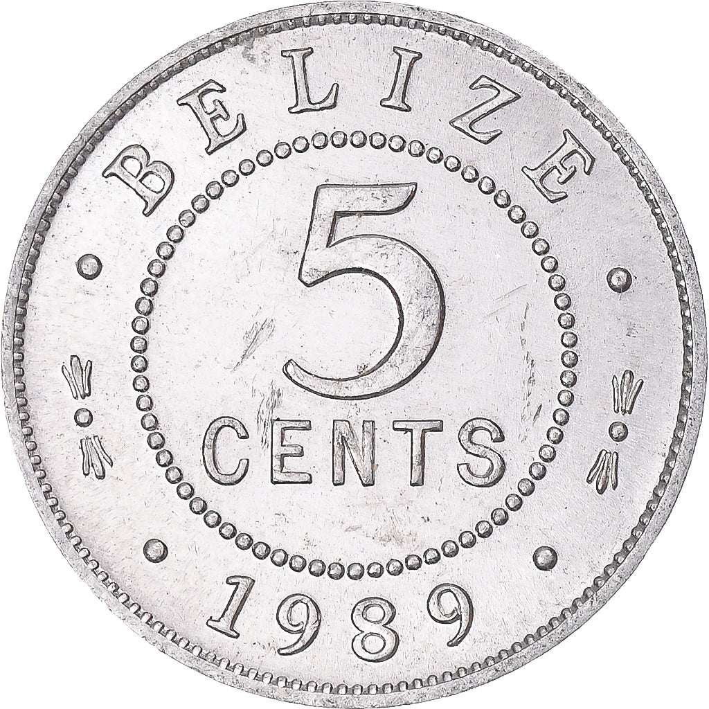 Munten, Belize, 5 Cents, 1989