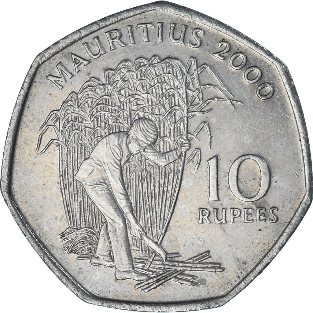 Coin, Mauritius, 10 Rupees, 2000