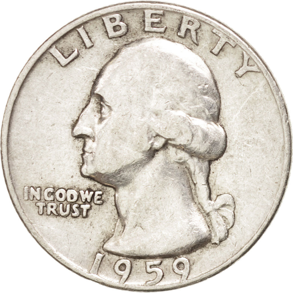 UNITED STATES, Washington Quarter, Quarter, 1959, U.S. Mint, KM #164,...
