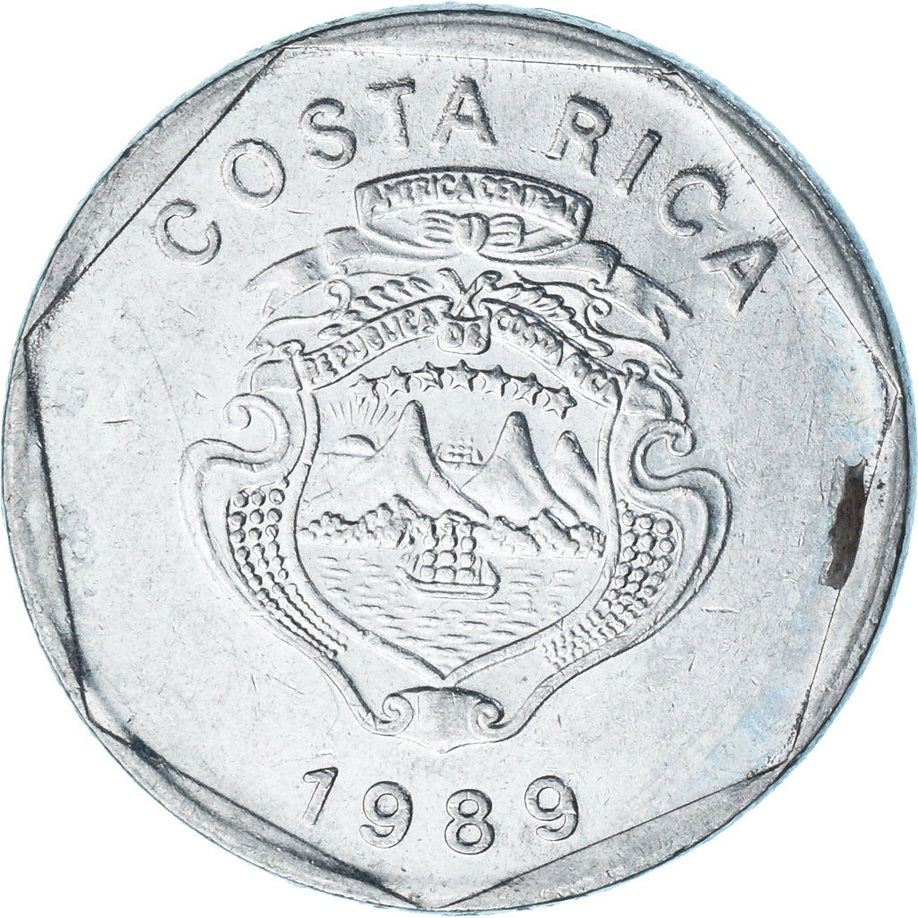 Costa Rica, 5 Colones, 1989