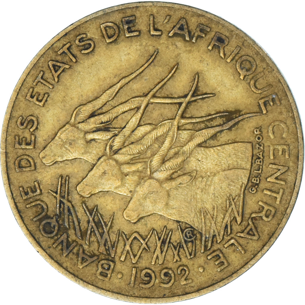 Coin, Central African States, 10 Francs, 1992