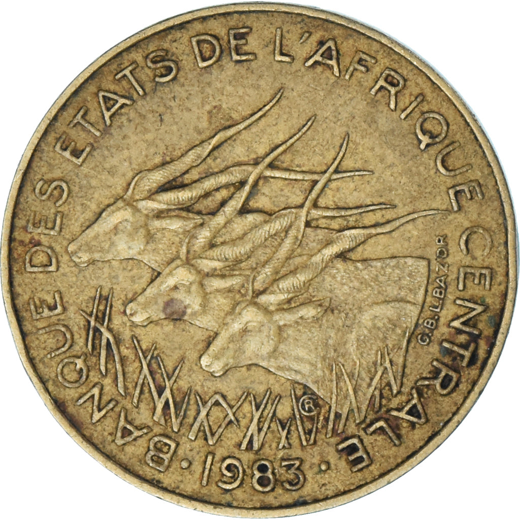 Moeda, Estados da África Central, 10 Francs, 1983
