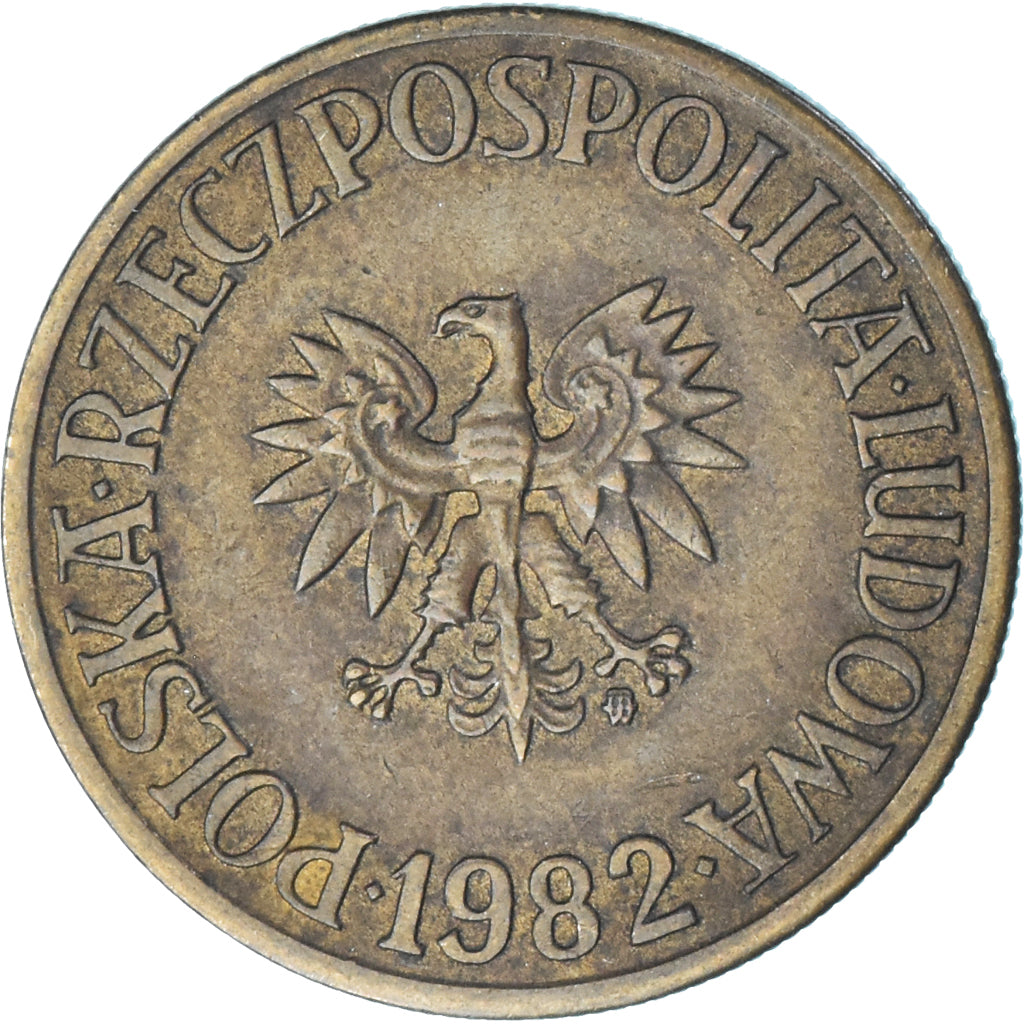 Moneta, Polonia, 5 Zlotych, 1982