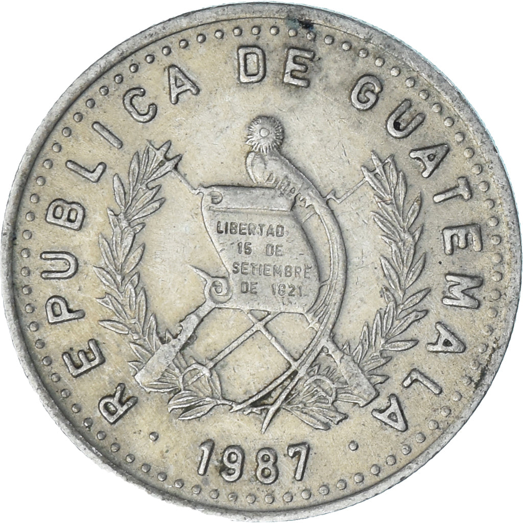 Guatemala, 10 Centavos, 1987