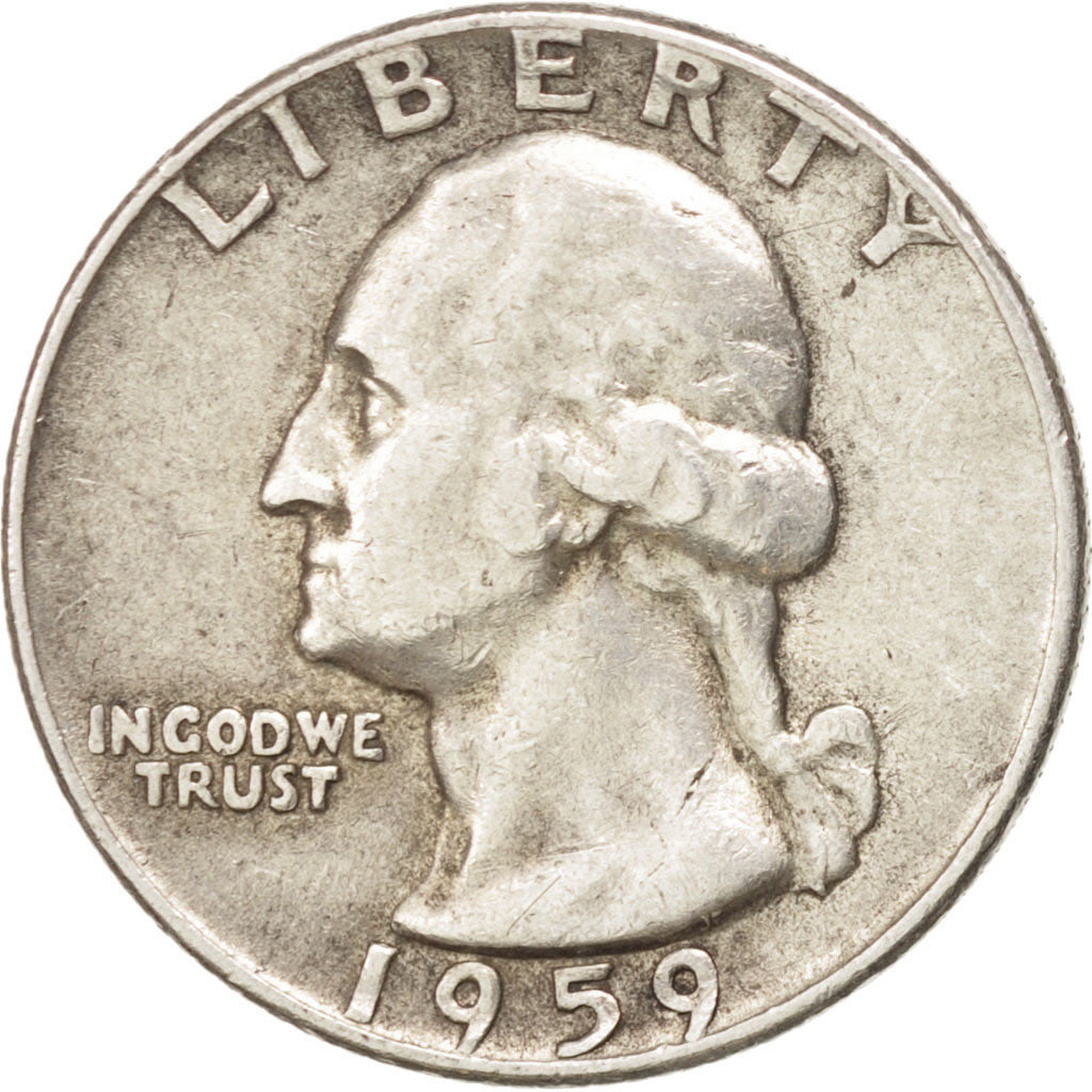 UNITED STATES, Washington Quarter, Quarter, 1959, U.S. Mint, KM #164,...