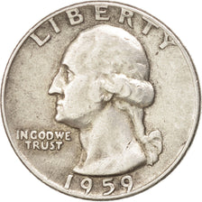 UNITED STATES, Washington Quarter, Quarter, 1959, U.S. Mint, KM #164,...