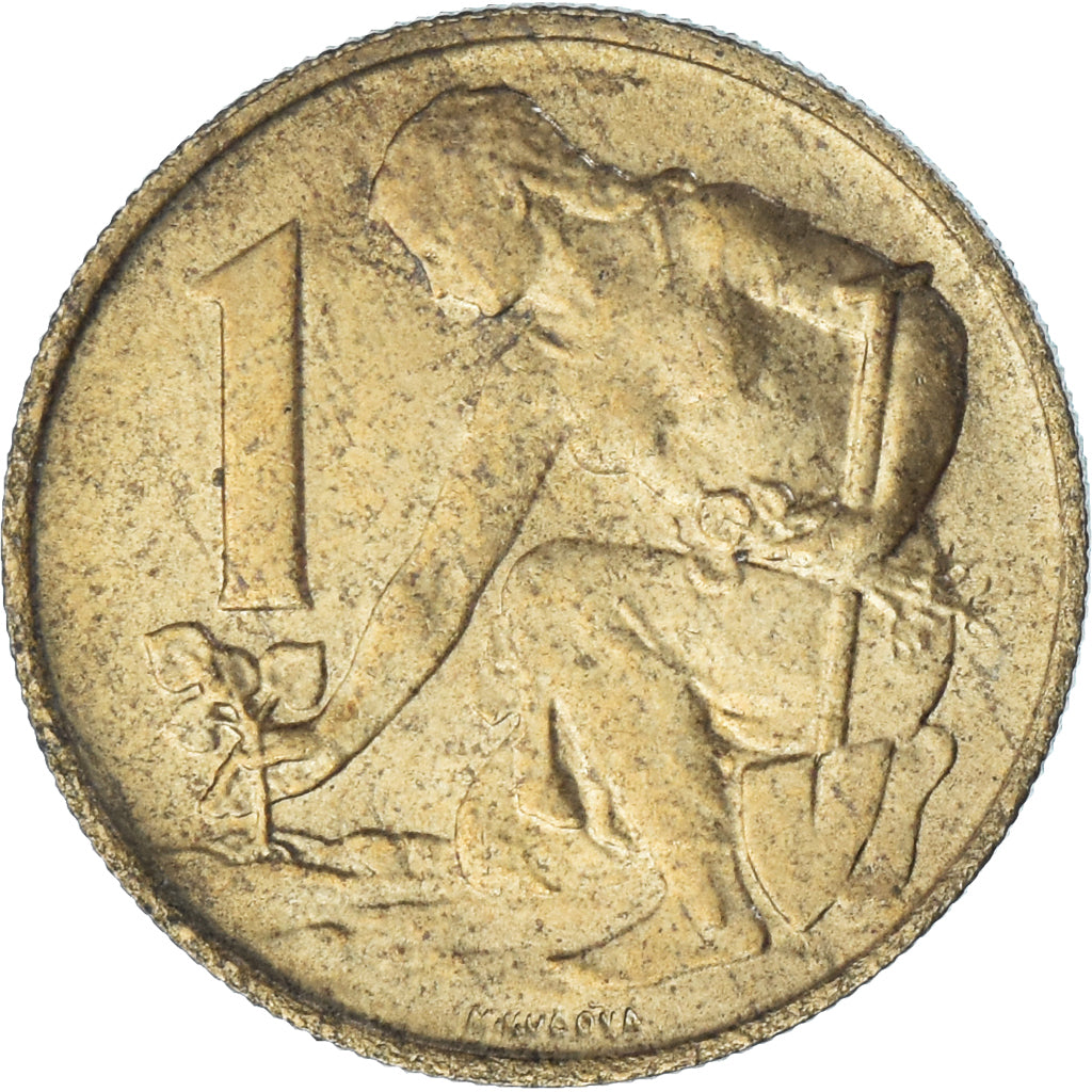 Coin, Czechoslovakia, Koruna, 1990