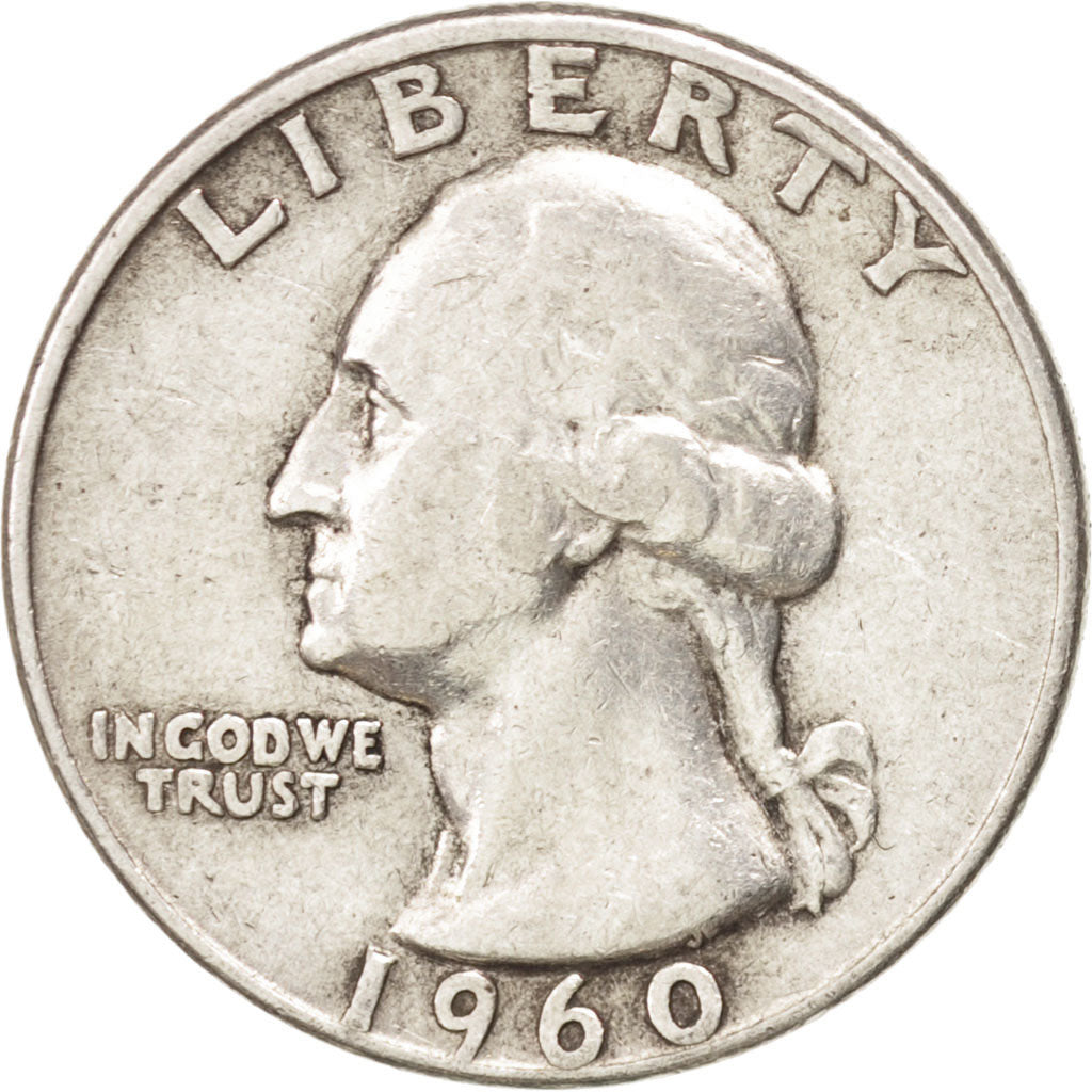 Coin, United States, Washington Quarter, Quarter, 1960, U.S. Mint, Denver