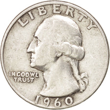 Coin, United States, Washington Quarter, Quarter, 1960, U.S. Mint, Denver