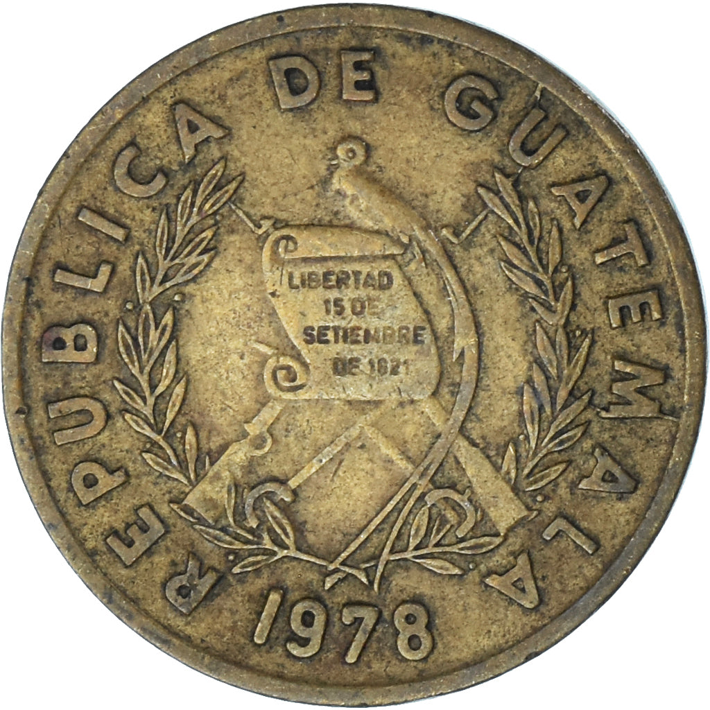 Coin, Guatemala, Centavo, Un, 1978