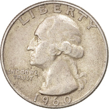 Coin, United States, Washington Quarter, Quarter, 1960, U.S. Mint, Philadelphia