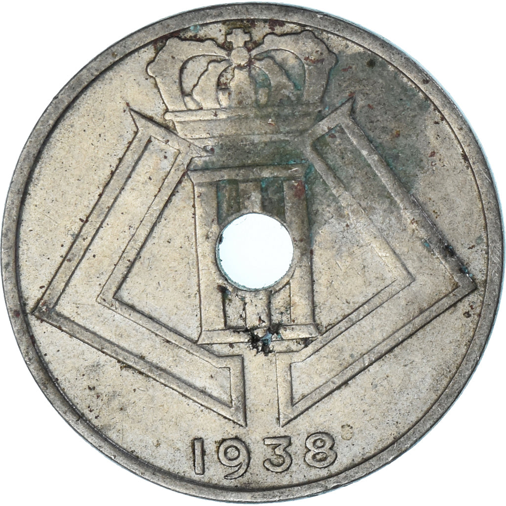 Münze, Belgien, 25 Centimes, 1938
