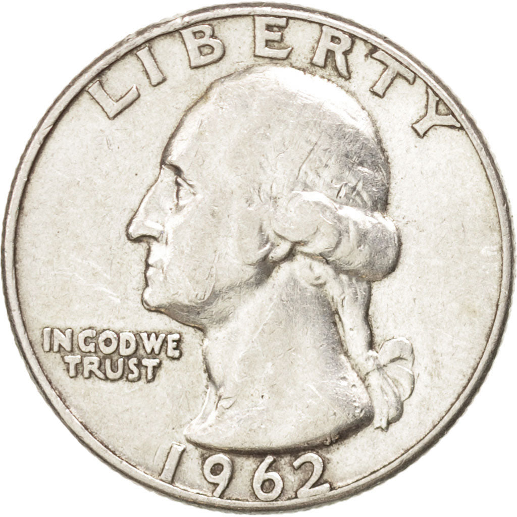 Coin, United States, Washington Quarter, Quarter, 1962, U.S. Mint, Philadelphia