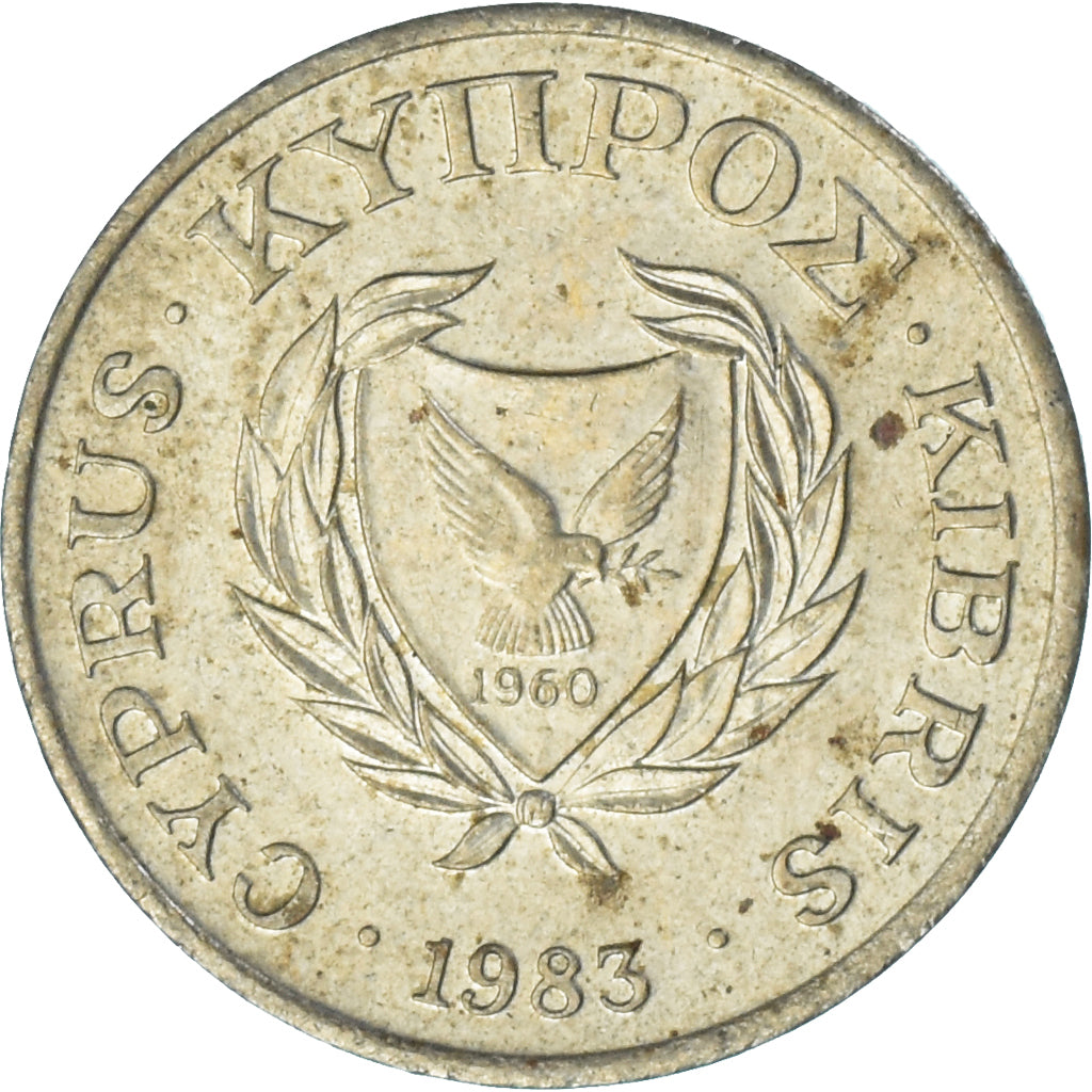 Moneda, Chipre, 2 Cents, 1983