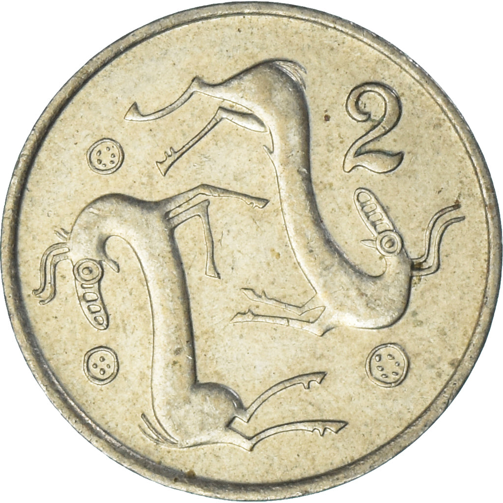 Moneda, Chipre, 2 Cents, 1983