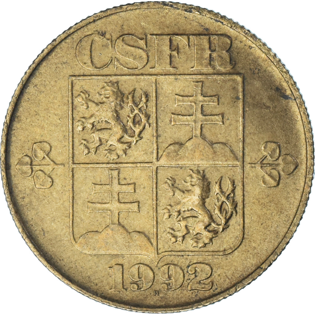 Münze, Tschechoslowakei, Koruna, 1992