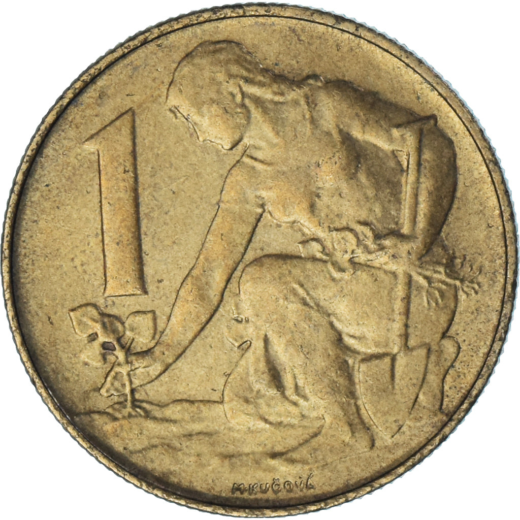 Münze, Tschechoslowakei, Koruna, 1992