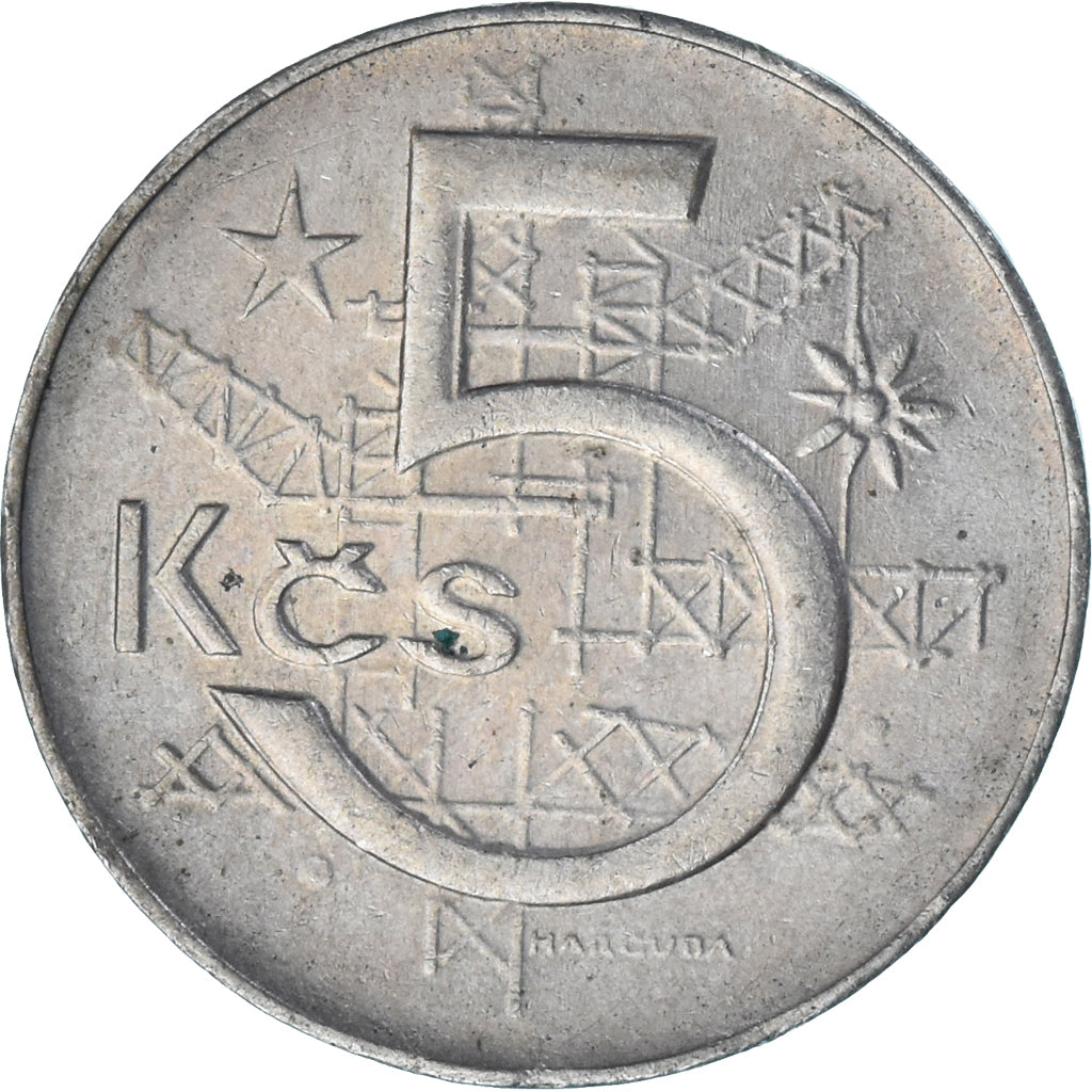 Monnaie, Tchécoslovaquie, 5 Korun, 1980