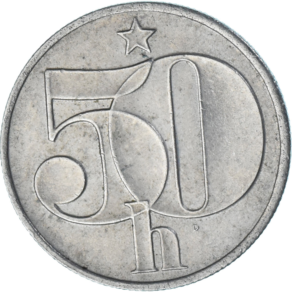 Coin, Czechoslovakia, 50 Haleru, 1980