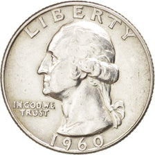 UNITED STATES, Washington Quarter, Quarter, 1960, U.S. Mint, KM #164,...