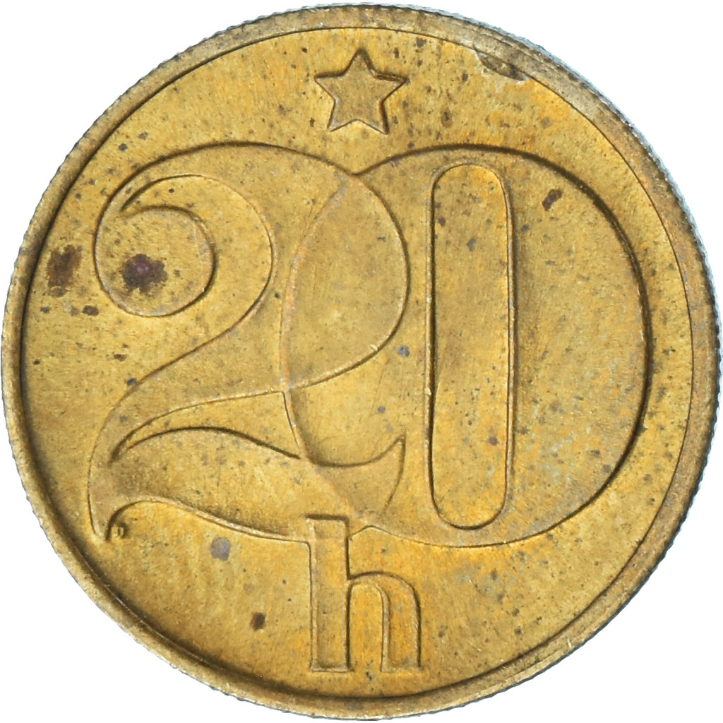 Monnaie, Tchécoslovaquie, 20 Haleru, 1974
