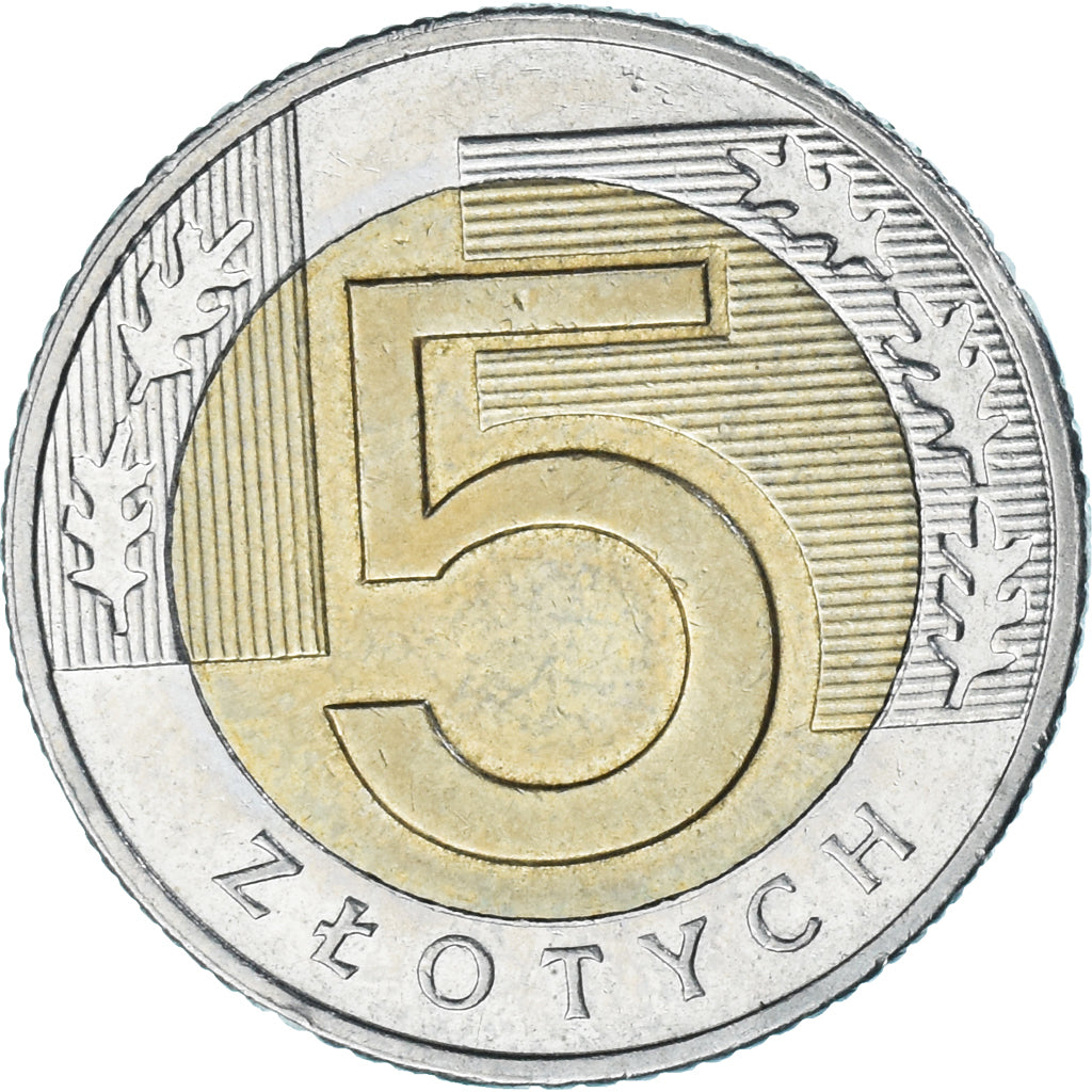 Moneda, Polonia, 5 Zlotych, 2016