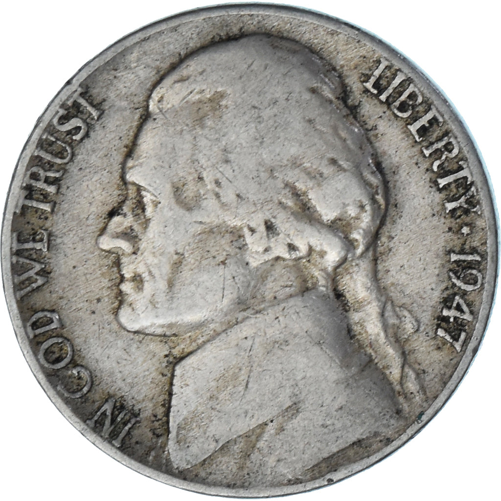 Coin, United States, 5 Cents, 1947