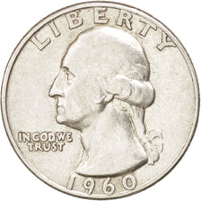 UNITED STATES, Washington Quarter, Quarter, 1960, U.S. Mint, KM #164,...