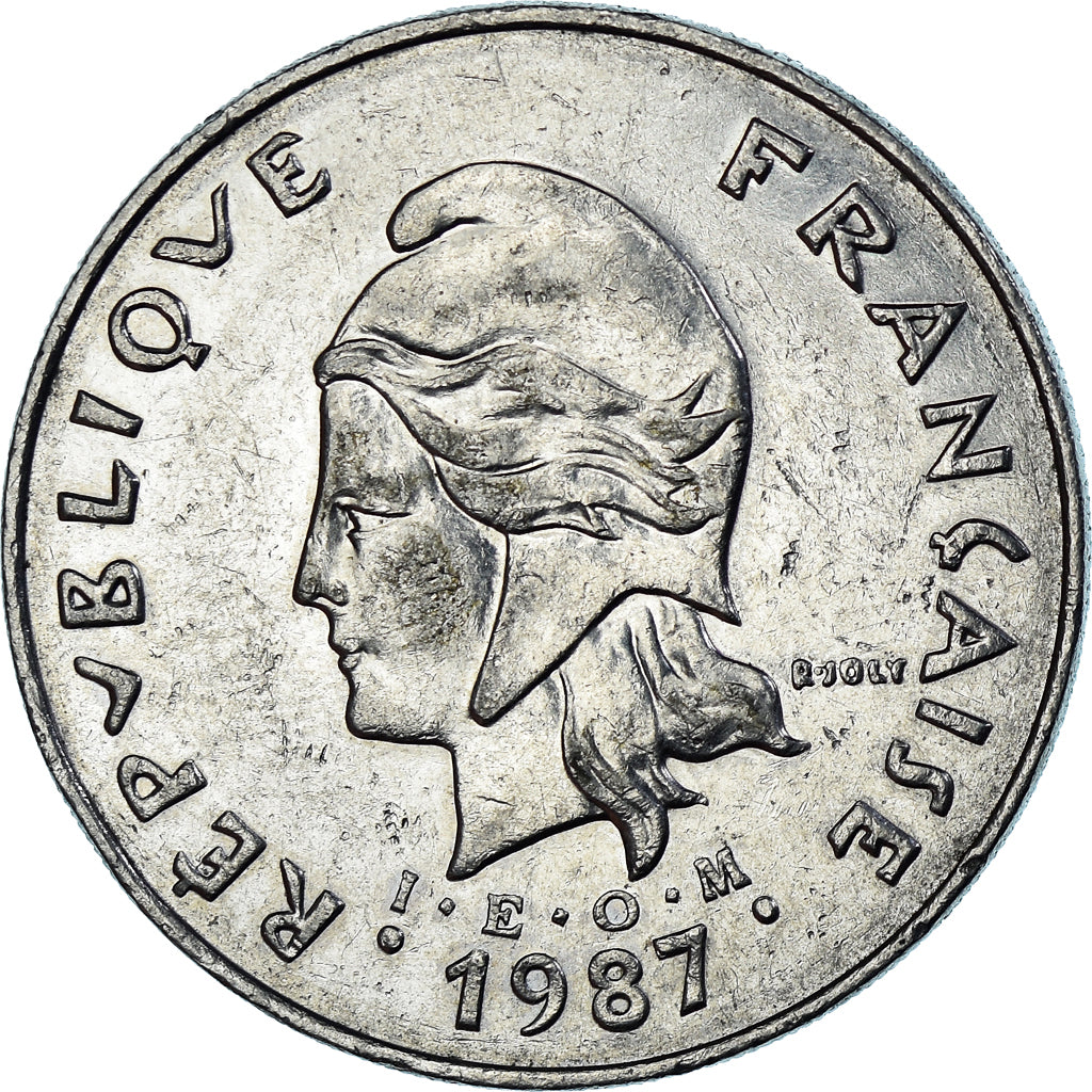 Coin, New Caledonia, 50 Francs, 1987
