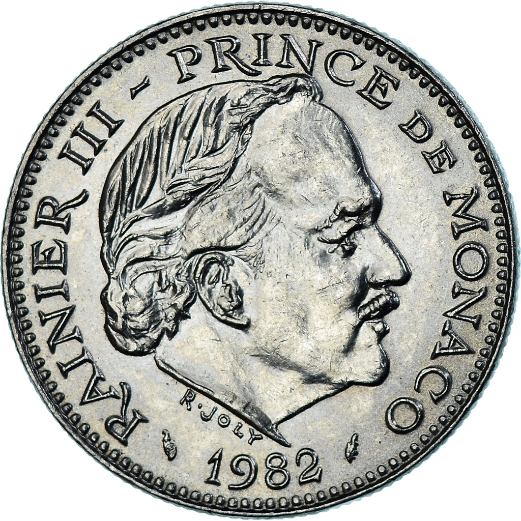 Moeda, Mónaco, 5 Francs, 1982