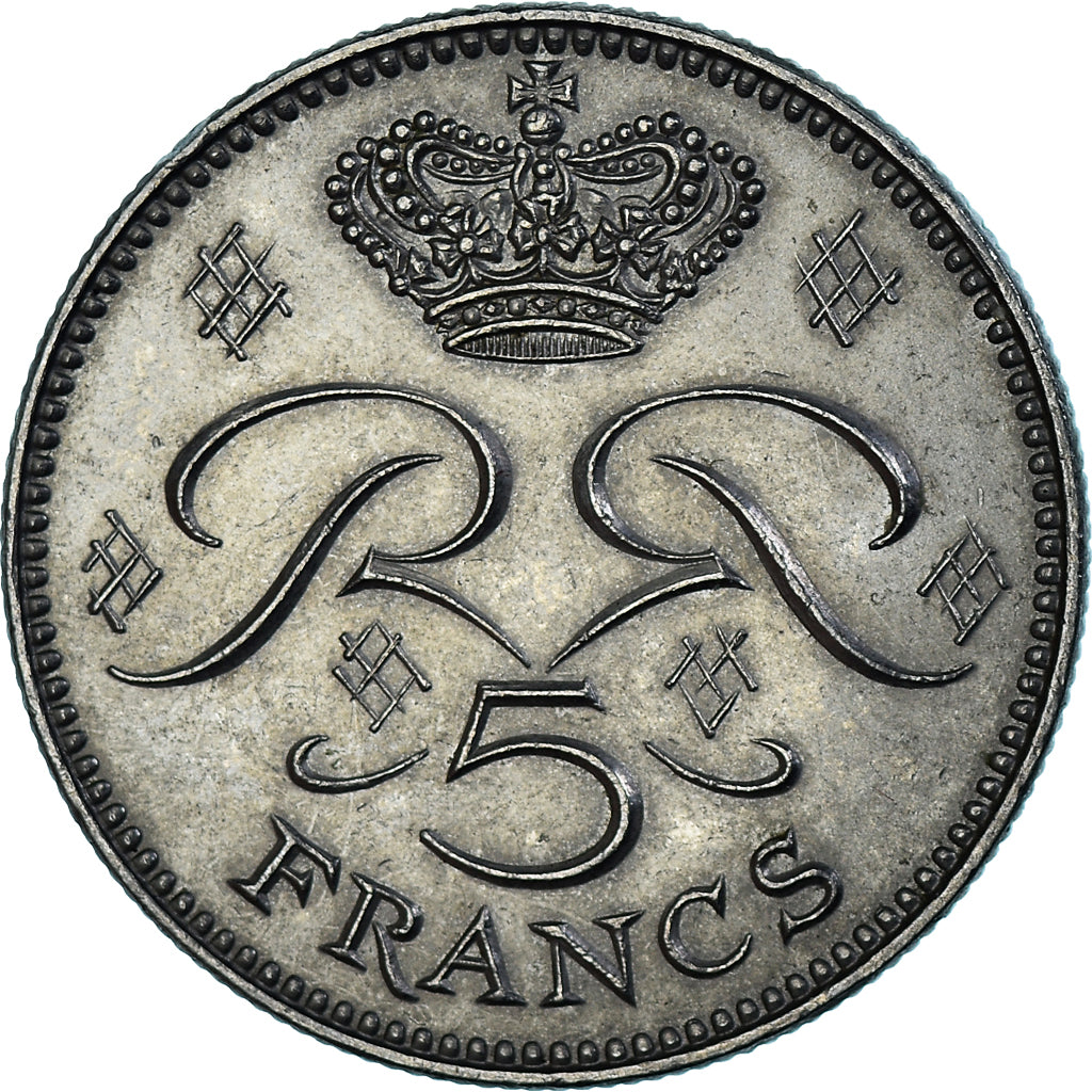 Moeda, Mónaco, 5 Francs, 1982