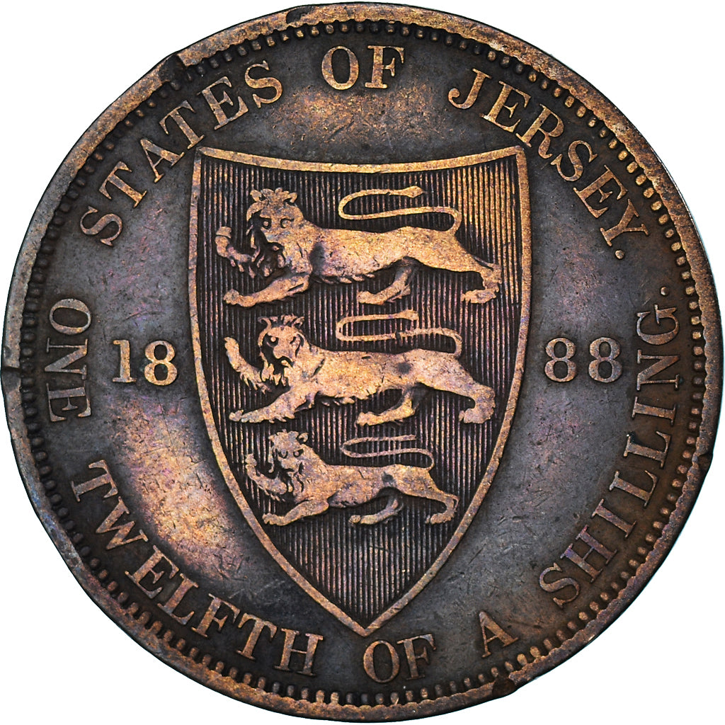 Moneta, Jersey, 1/12 Shilling, 1888